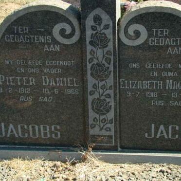 JACOBS Pieter Daniel 1912-1966 &amp; Elizabeth Magdalena 1918-1983