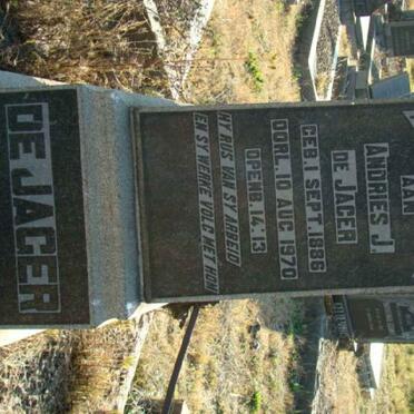 JAGER Andries J., de 1886-1970