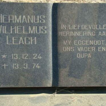 LEACH Hermanus Wilhelmus 1924-1974