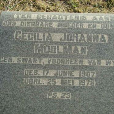 MOOLMAN Cecilia Johanna formerly VAN WYK nee SWART 1907-1978