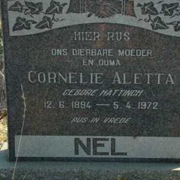 NEL Cornelie Aletta nee HATTINGH 1894-1972