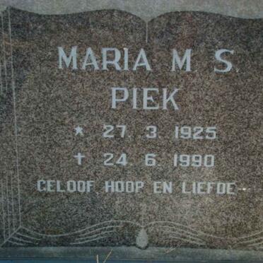 PIEK Maria M.S. 1925-1990