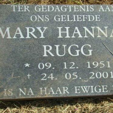 RUGG Mary Hannah 1951-2001