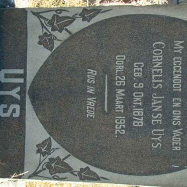 UYS Cornelis Janse 1878-1952