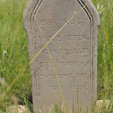 LOTTER H.C. nee MULLER 1848-1912