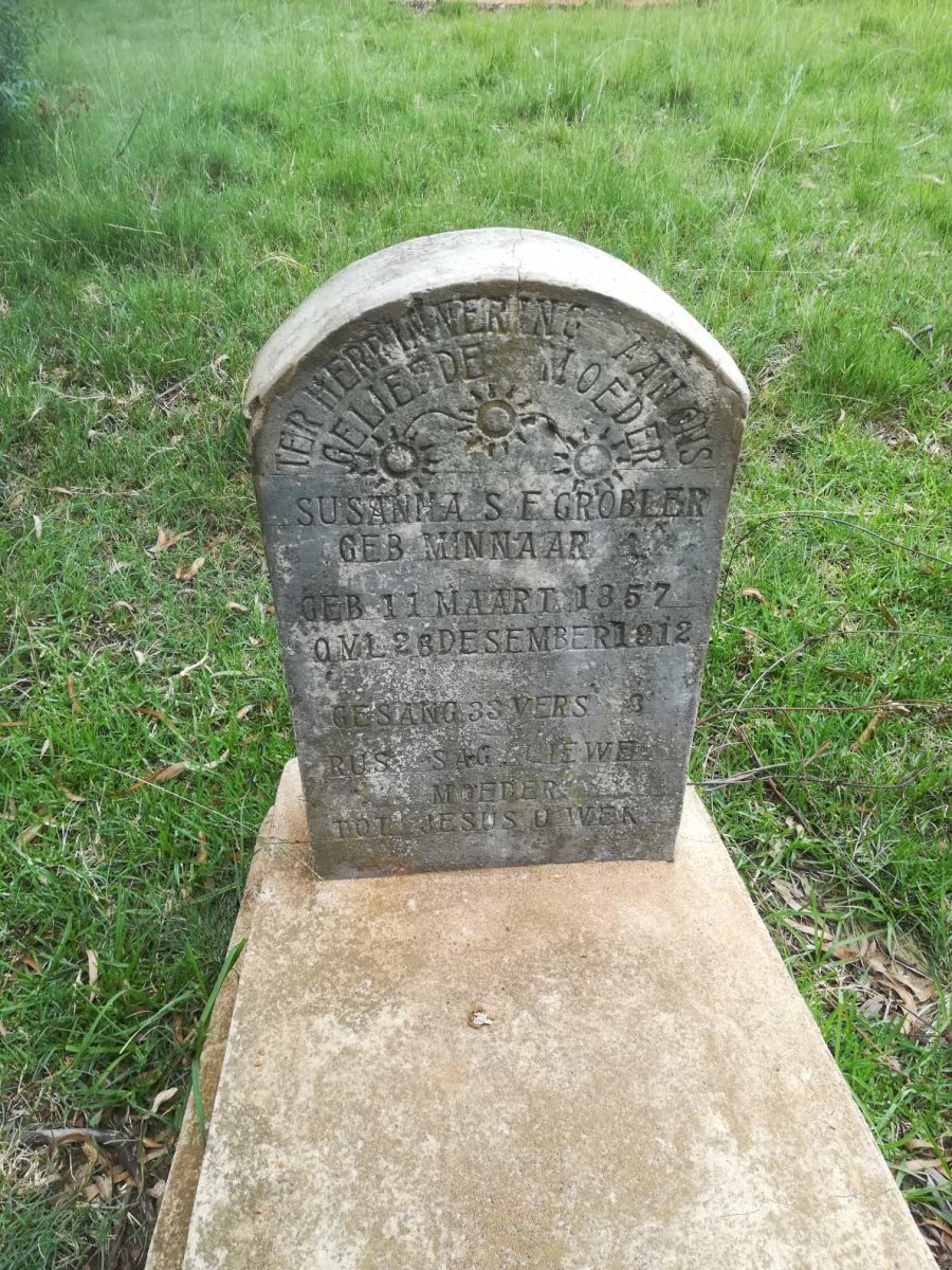 GROBLER Susanna S.E. nee MINNAAR 1857-1912