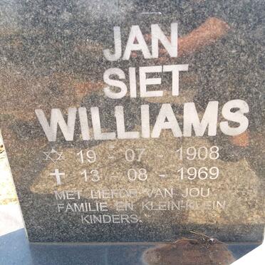 WILLIAMS Jan Siet 1908-1969