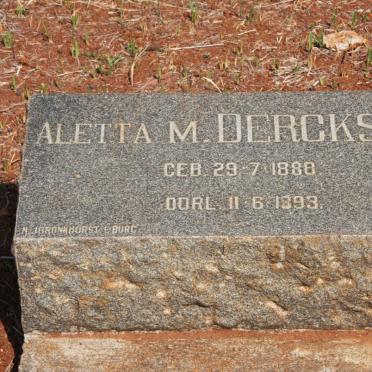 DERCKSEN Aletta M. 1888-1993
