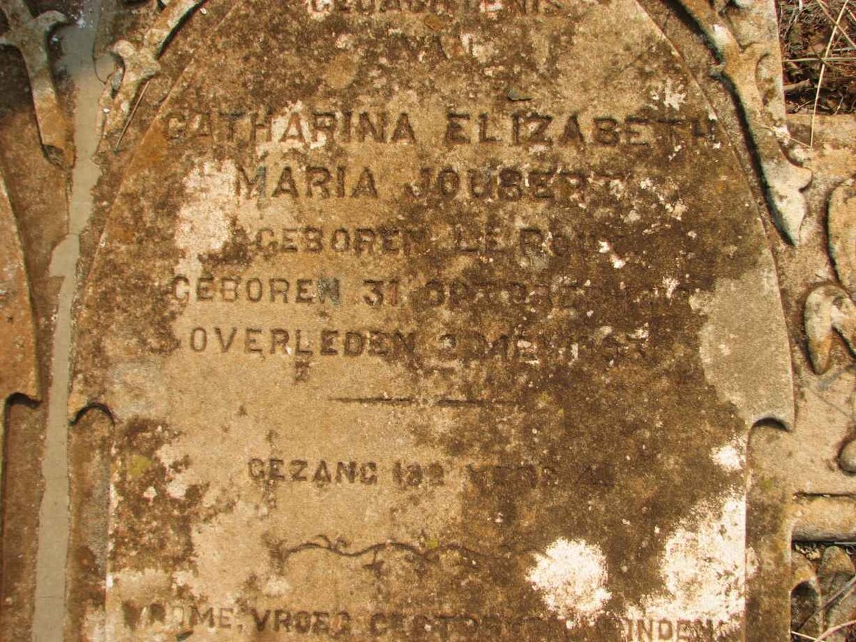 JOUBERT Catharina Elizabeth Maria nee LE ROUX