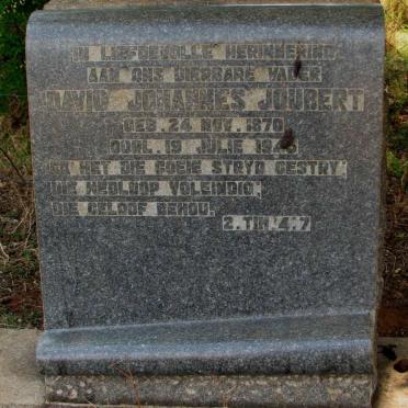 JOUBERT David Johannes 1870-1945