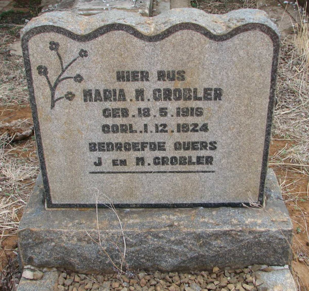 GROBLER Maria M. 1916-1924
