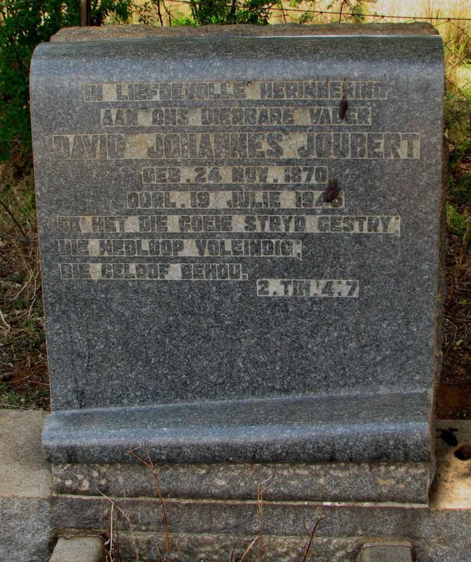 JOUBERT David Johannes 1870-1945