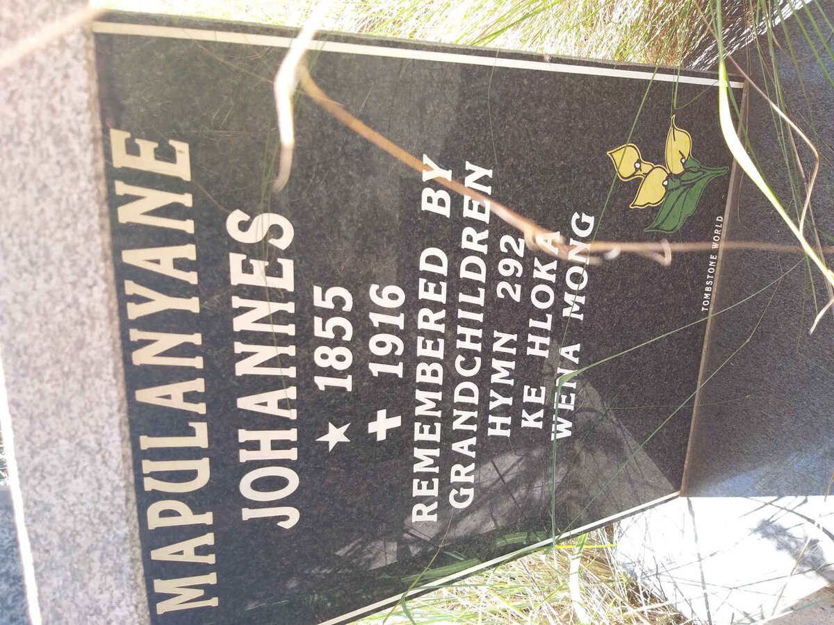 MAPULANYANE Johannes 1855-1916