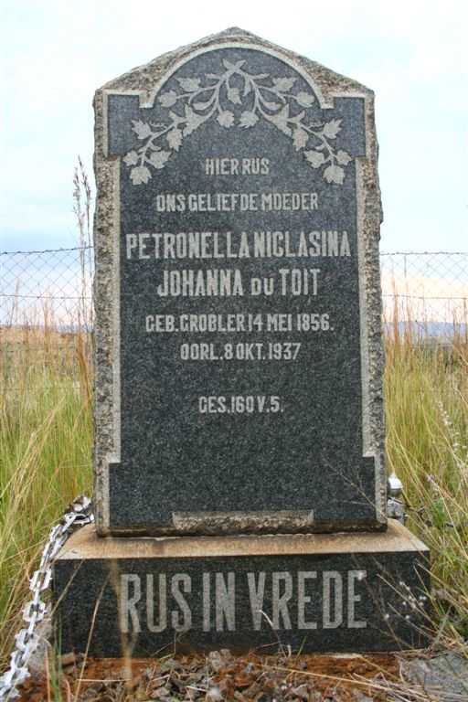 TOIT Petronella Niclasina Johanna, du nee GROBLER 1856-1937