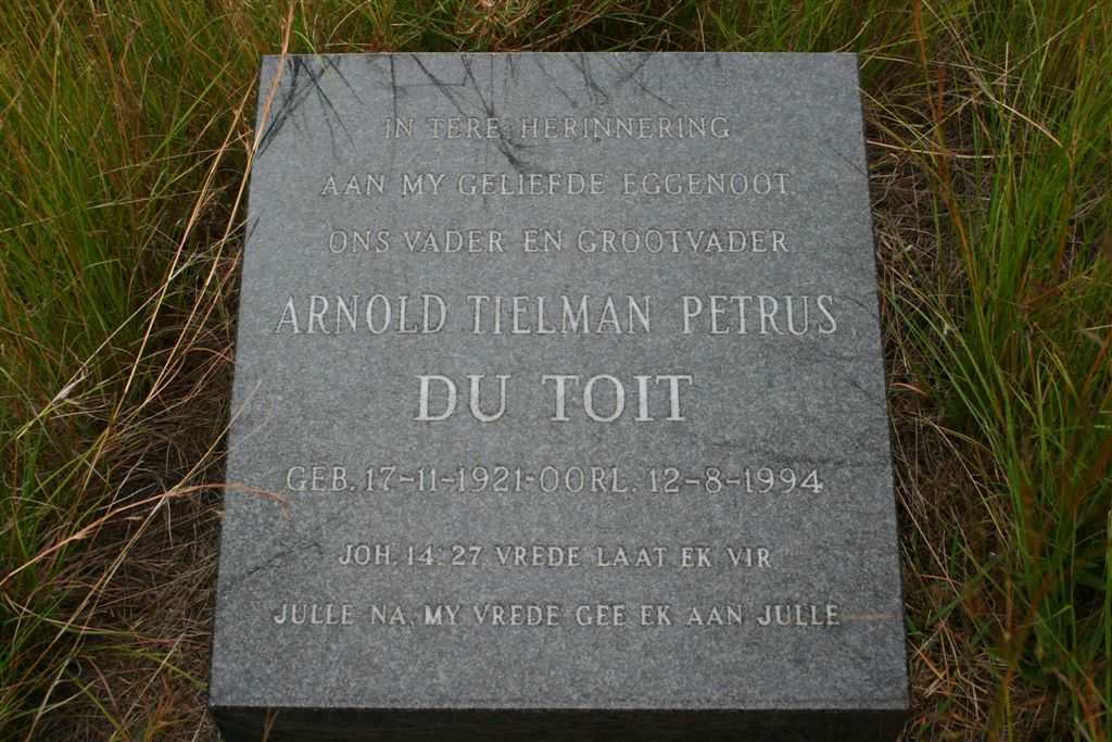 TOIT Arnold Tielman Petrus, du 1921-1994