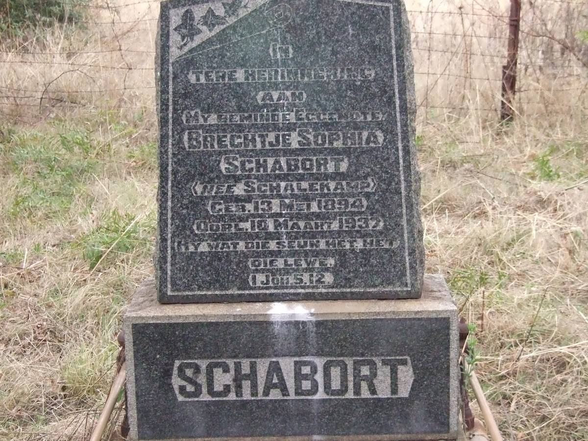 SCHABORT Brechtje Sophia nee SCHALEKAMP 1894-1937