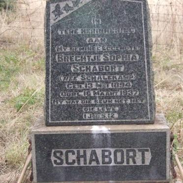 SCHABORT Brechtje Sophia nee SCHALEKAMP 1894-1937