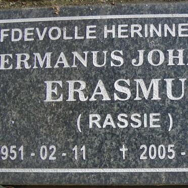 ERASMUS Hermanus Johannes 1951-2005