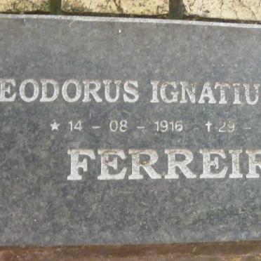 FERREIRA Theodorus Ignatius Jacobus 1916-2001