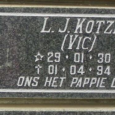 KOTZE L.J. 1930-1994
