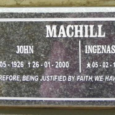 MACHILL John 1926-2000 &amp; Ingenasina Petronella 1925-2007
