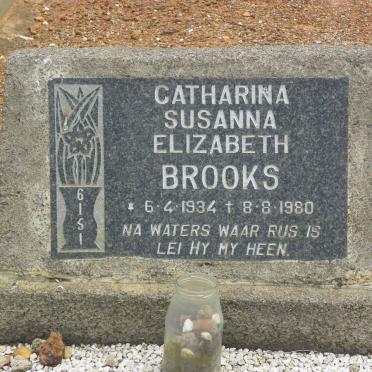 BROOKS Catharina Susanna Elizabeth 1934-1980