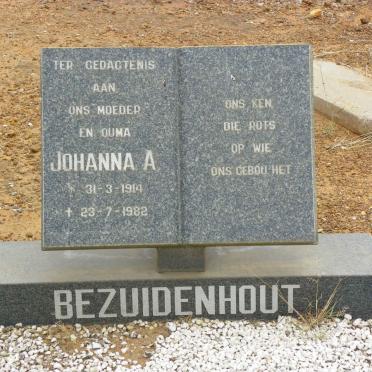 BEZUIDENHOUT Johanna A. 1914-1982