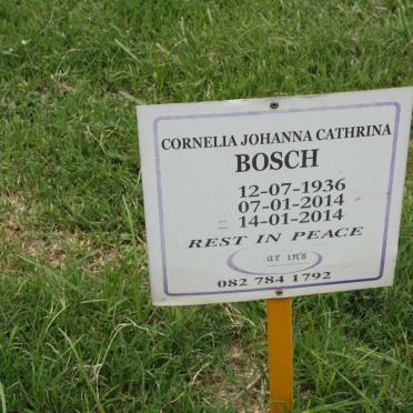 BOSCH Cornelia Johanna Cathrina 1936-2014