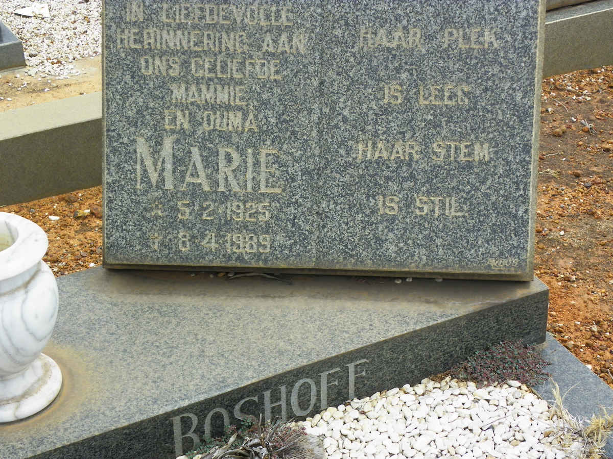 BOSHOFF Marie 1925-1989