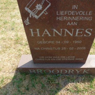 BROODRYK Hannes 1950-2005