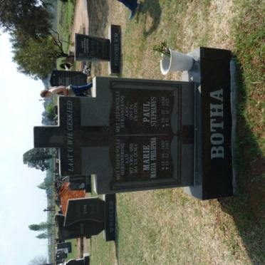 BOTHA Paul Stephanus 1934-2015 &amp; Marie Maria Philipina 1930-2017