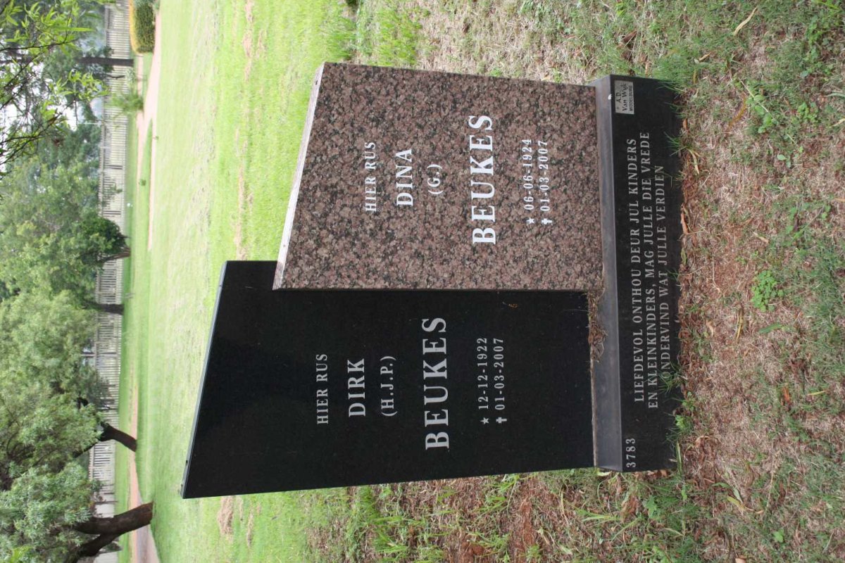 BEUKES H.J.P. 1922-2007 &amp; G. 1924-2007