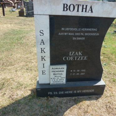 BOTHA Izak Coetzee 1955-2007 :: BOTHA Adriaan Hendrik 1977-2013