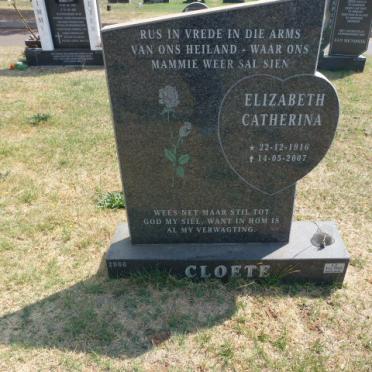 CLOETE Elizabeth Catherina 1916-2007