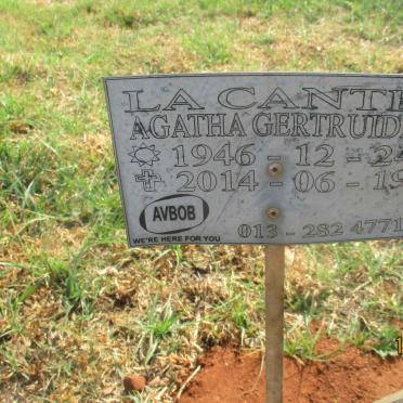 CANTE Agatha Gertruida, la 1946-2014