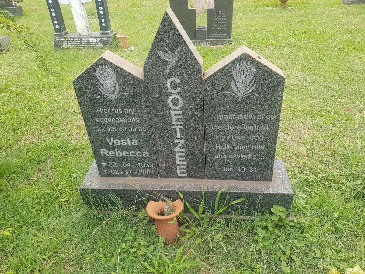 COETZEE Vesta Rebecca 1939-2001