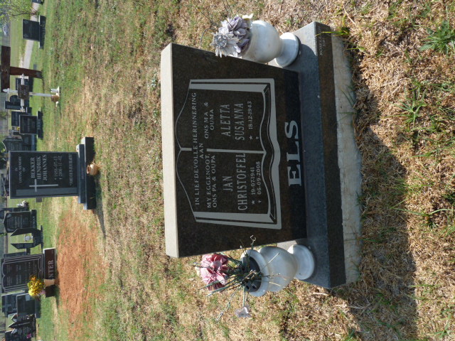 ELS Jan Christoffel 1941-2008 &amp; Aletta Susanna 1943-