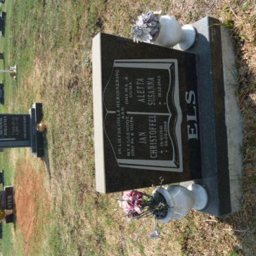 ELS Jan Christoffel 1941-2008 &amp; Aletta Susanna 1943-