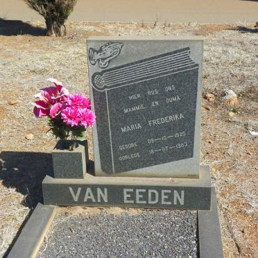 EEDEN Maria Frederika, van 1925-1983