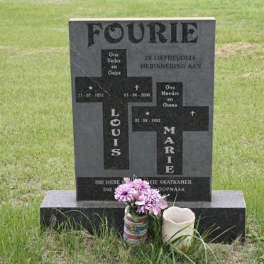 FOURIE Louis 1951-2009 &amp; Marie 1952-
