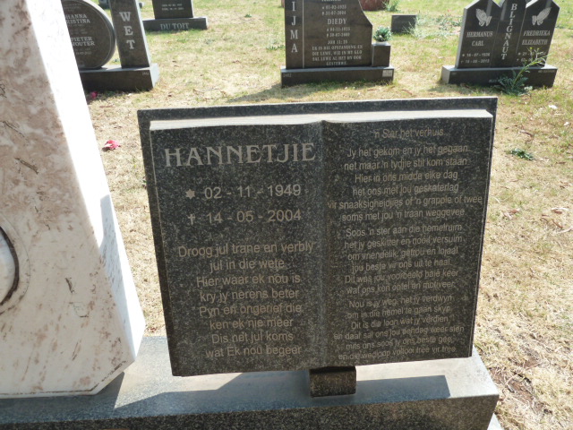GROBLER Hannetjie 1949–2004 #2