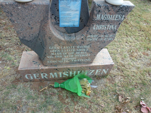 GERMISHUIZEN Magdalena Christina 1957-2004