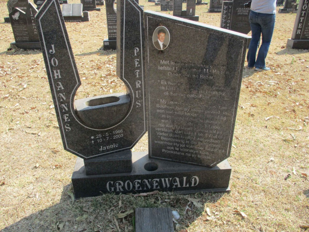 GROENEWALD Johannes Petrus 1966-2003