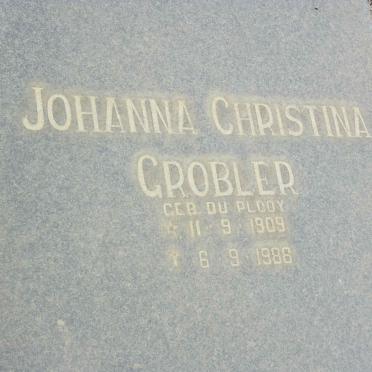 GROBLER Johanna Christina nee DU PLOOY 1909-1988