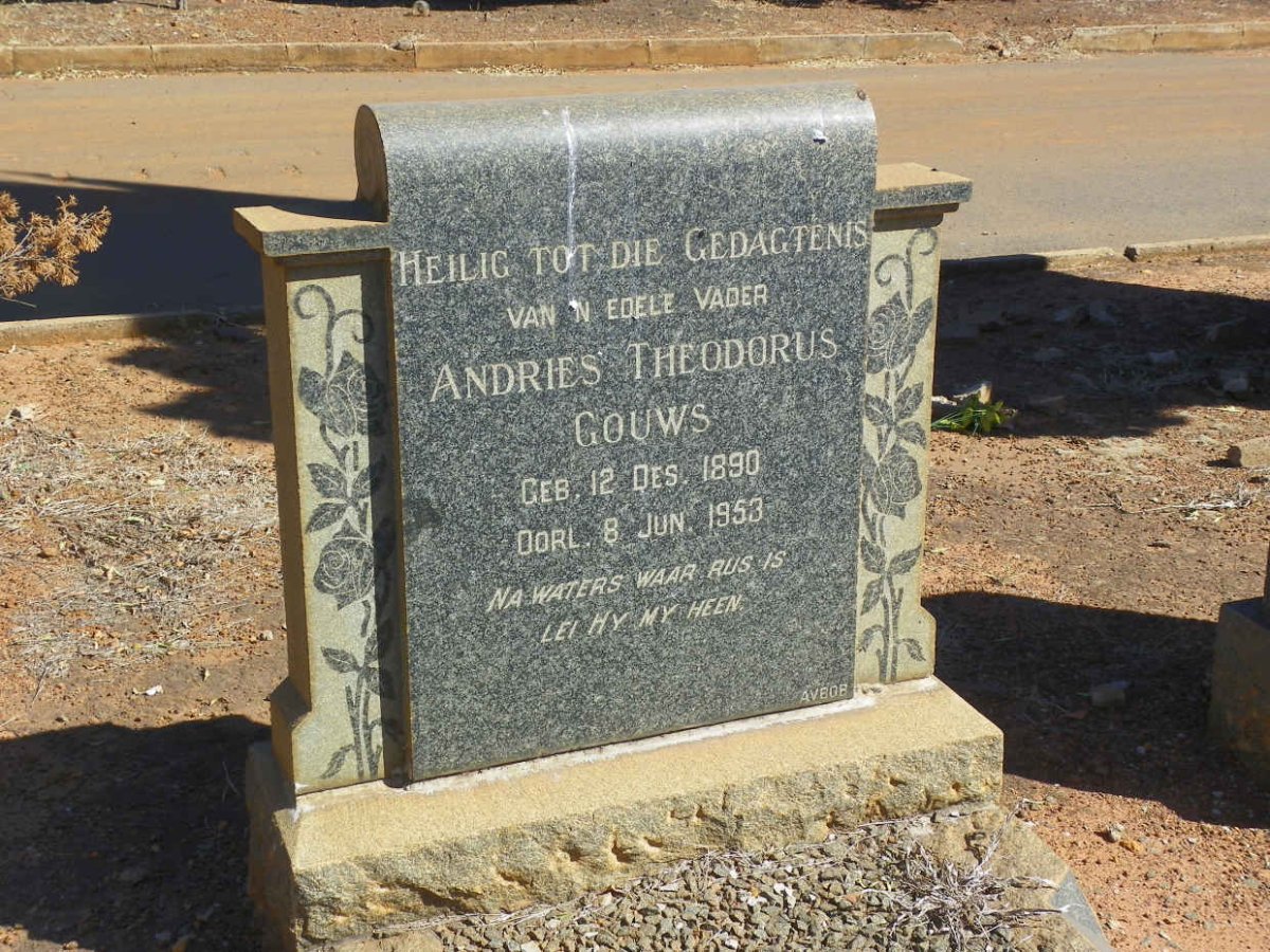 GOUWS Andries Theodorus 1890-1953