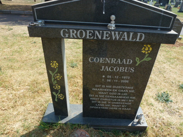 GROENEWALD Coenraad Jacobus 1973-2006