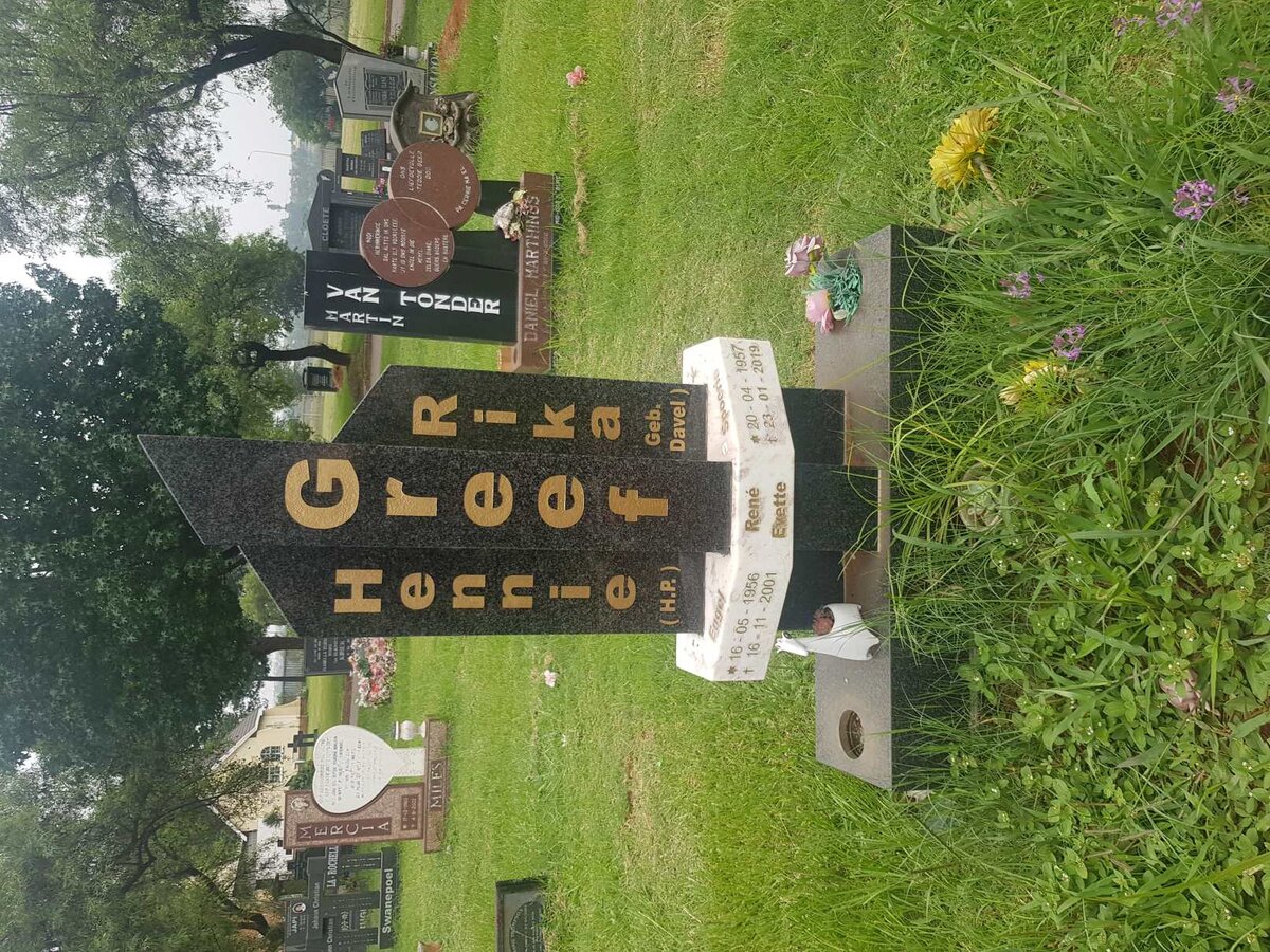 GREEF Hennie H.P. 1956-2001 &amp; Rika DAVEL 1957-2019