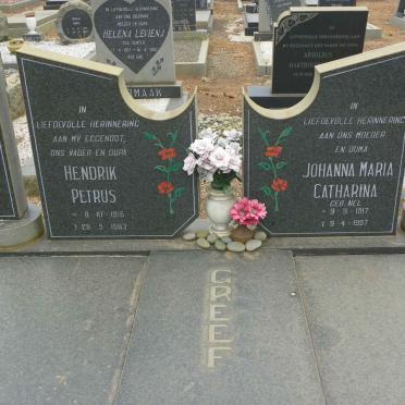 GREEF Hendrik Petrus 1915-1983 &amp; Johanna Maria Catharina NEL 1917-1997