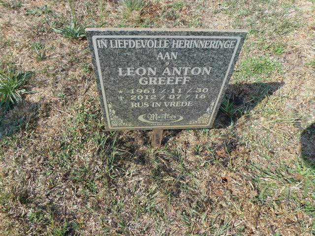GREEFF Leon Anton 1961-2012