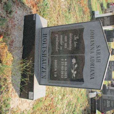 HOLTSHAUZEN Sarah Johanna Adriana 1925-2012